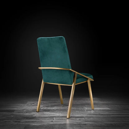 Nolan Champagne Gold Modern Dining Chair