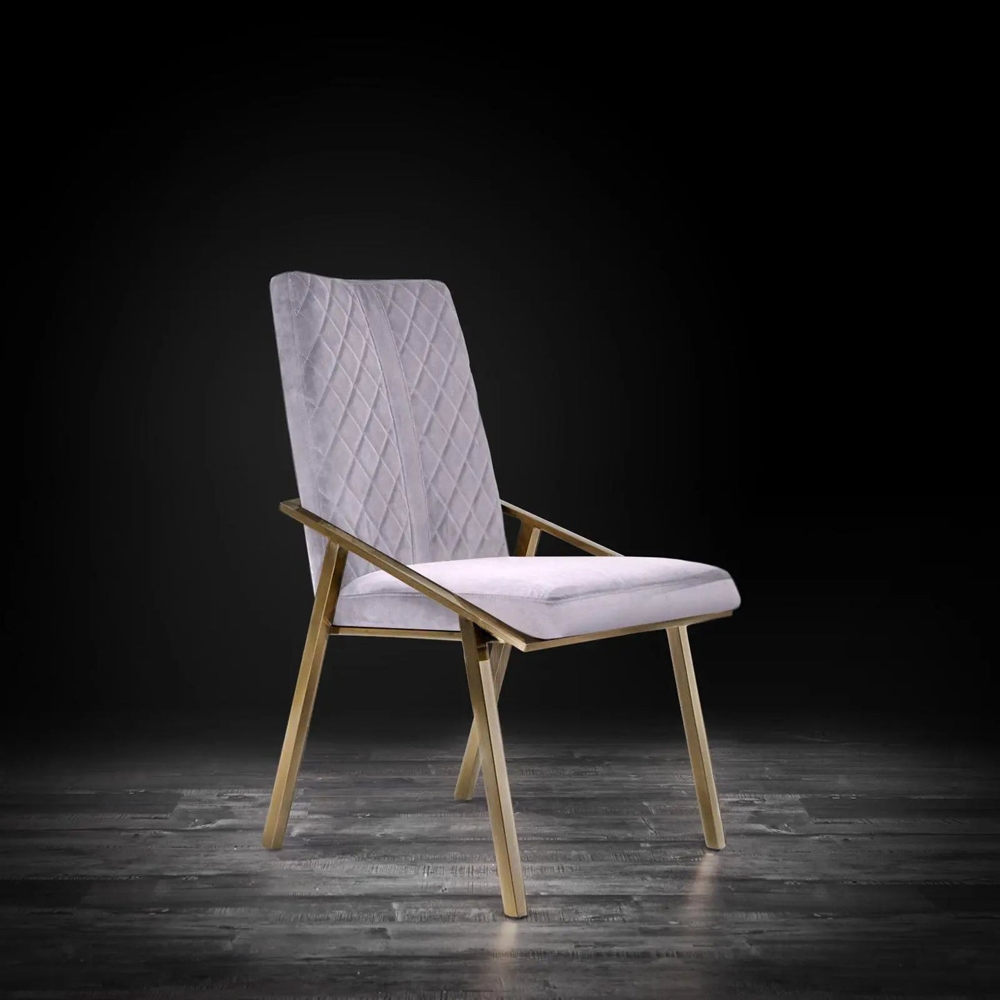 Nolan Champagne Gold Modern Dining Chair