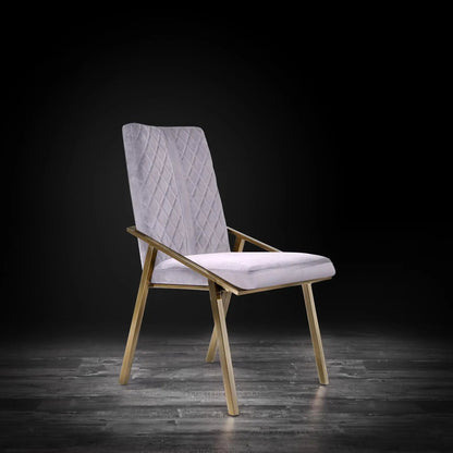 Nolan Champagne Gold Modern Dining Chair