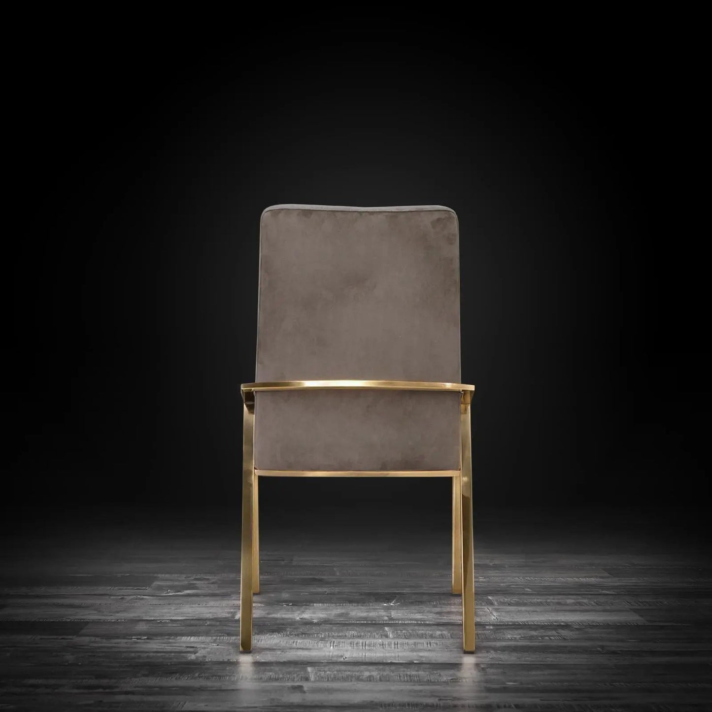 Nolan Champagne Gold Modern Dining Chair