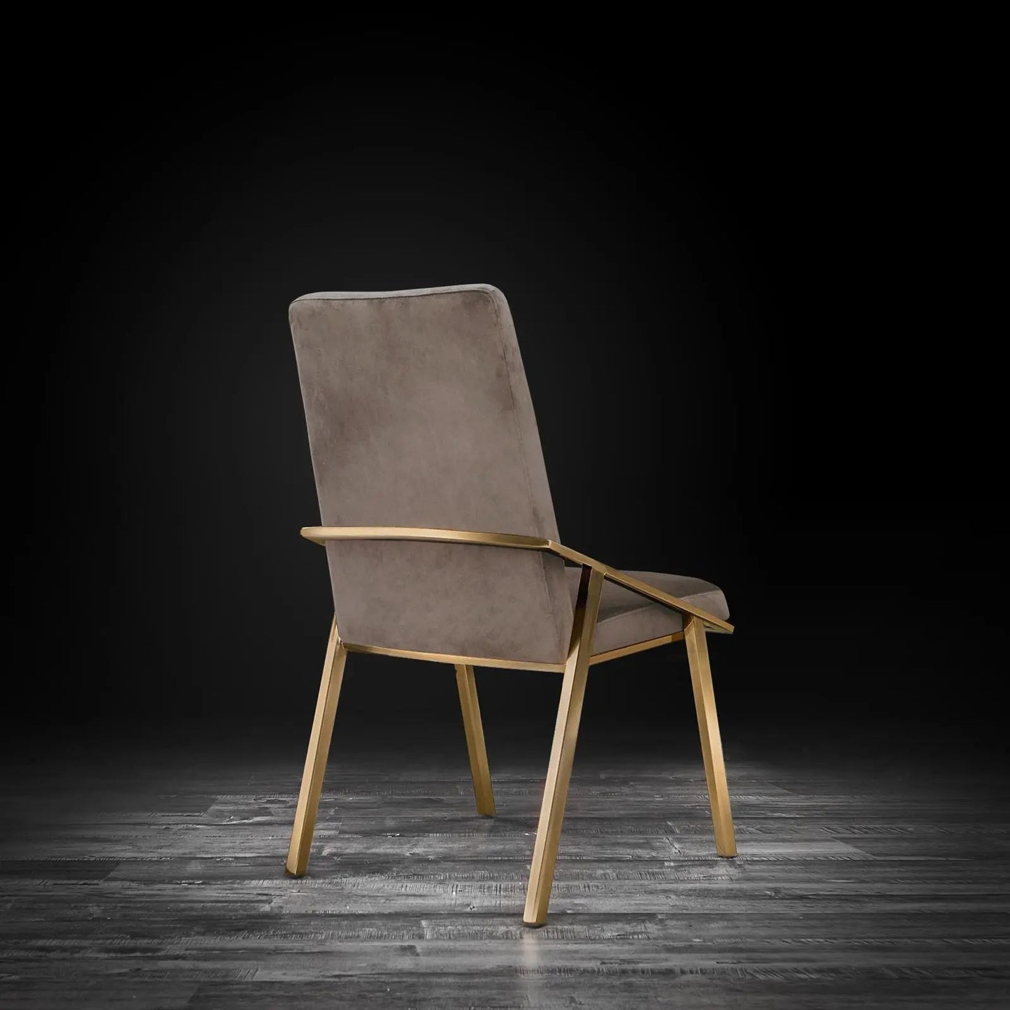 Nolan Champagne Gold Modern Dining Chair
