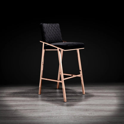 Nolan Rose Gold Bar Stool | Luxe Style