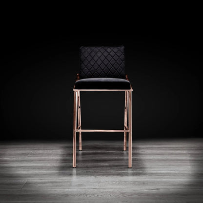 Nolan Counter Stool in Rose Gold Finish