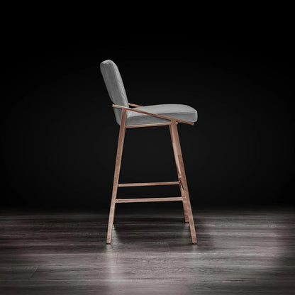 Nolan Rose Gold Bar Stool | Luxe Style