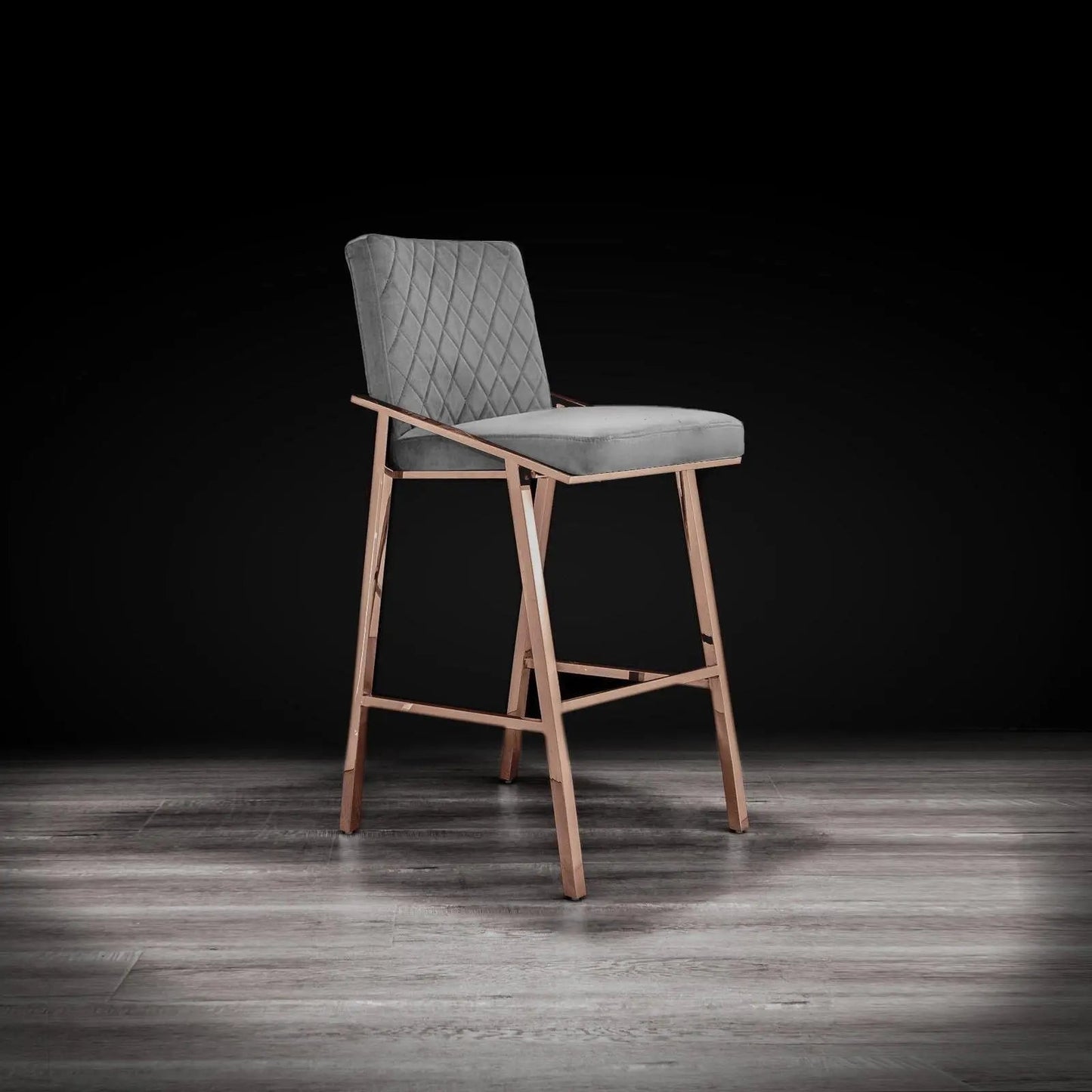Nolan Counter Stool in Rose Gold Finish