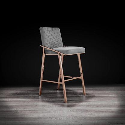 Nolan Counter Stool in Rose Gold Finish