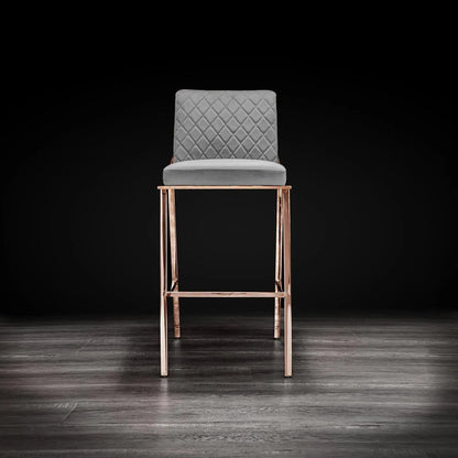 Nolan Rose Gold Bar Stool | Luxe Style