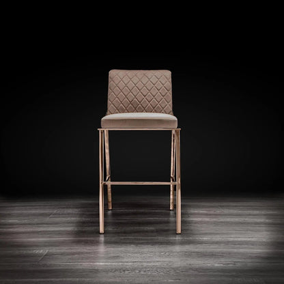 Nolan Counter Stool in Rose Gold Finish