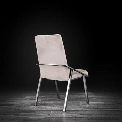 Nolan Sleek Silver Dining Chair