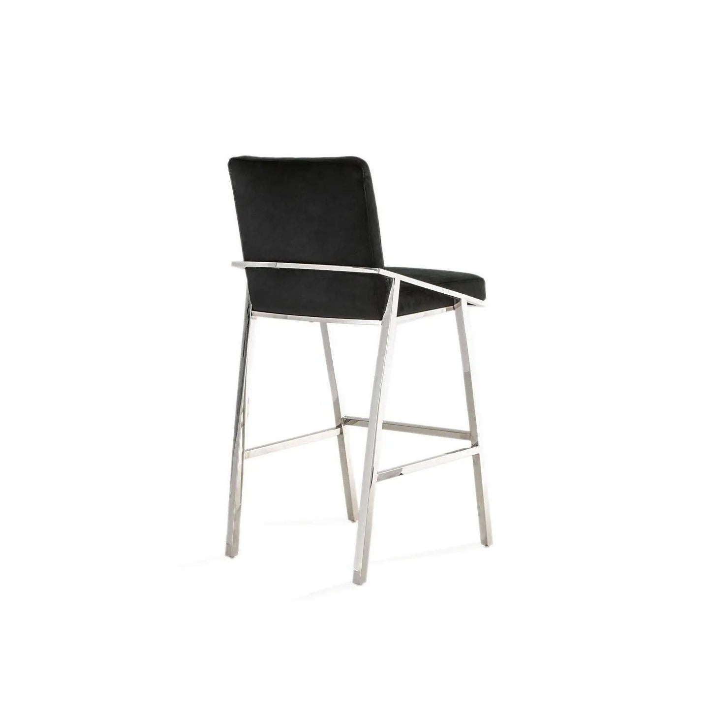 Nolan Counter Stool | Polished Silver