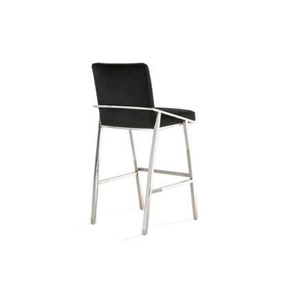 Nolan Counter Stool | Polished Silver