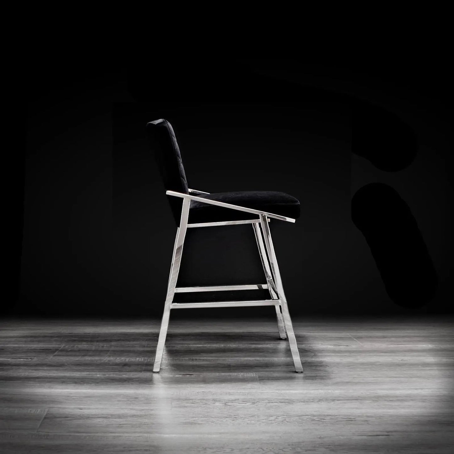 Nolan Counter Stool | Polished Silver