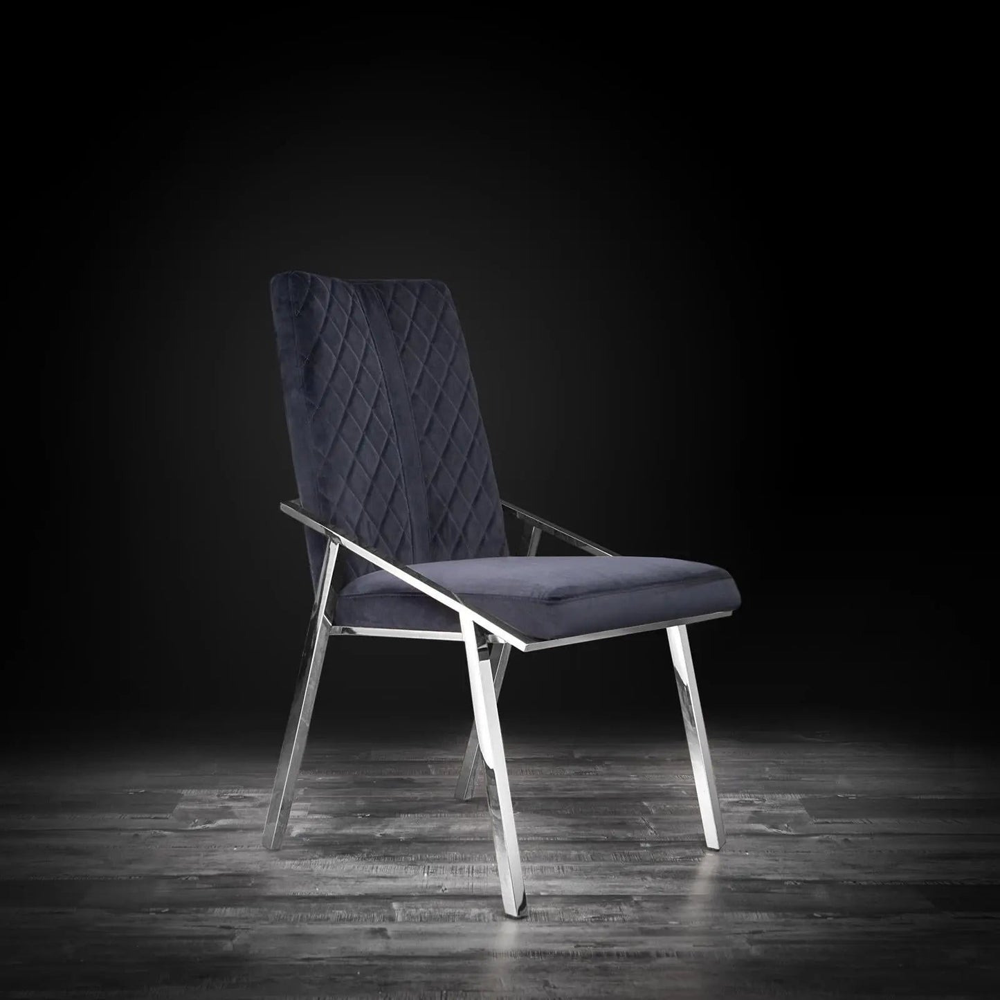 Nolan Sleek Silver Dining Chair