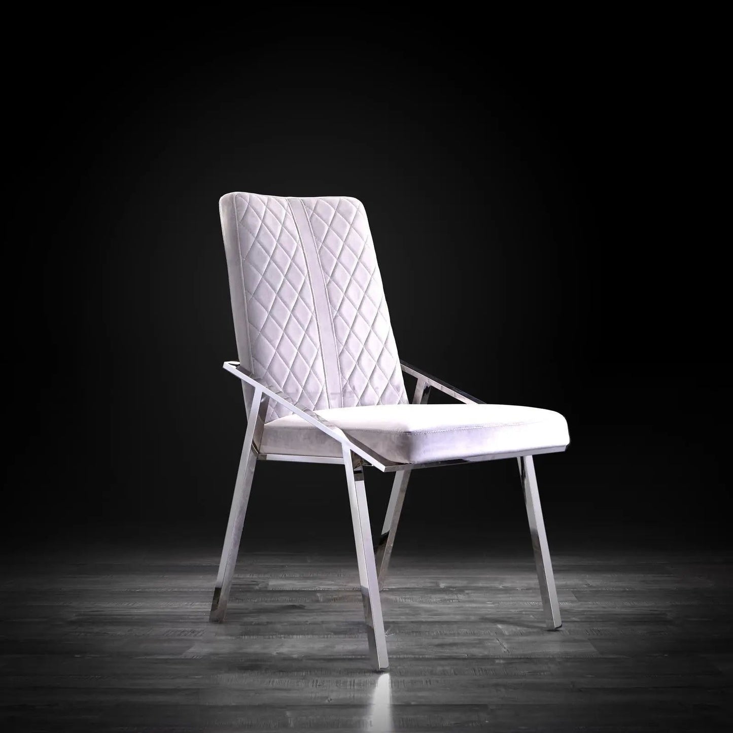 Nolan Sleek Silver Dining Chair