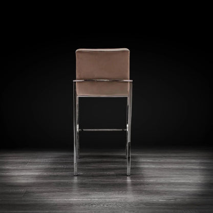 Nolan Counter Stool | Polished Silver