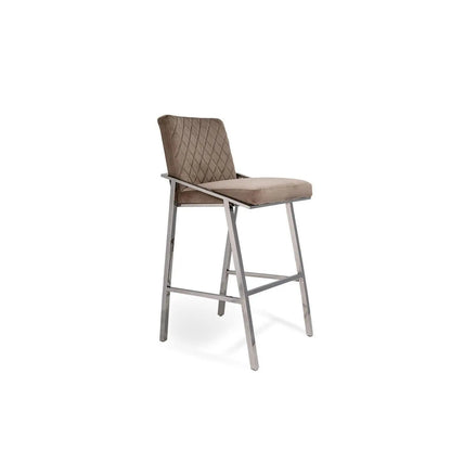 Nolan Counter Stool | Polished Silver