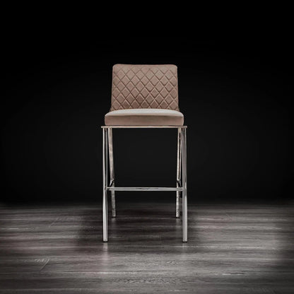 Nolan Counter Stool | Polished Silver