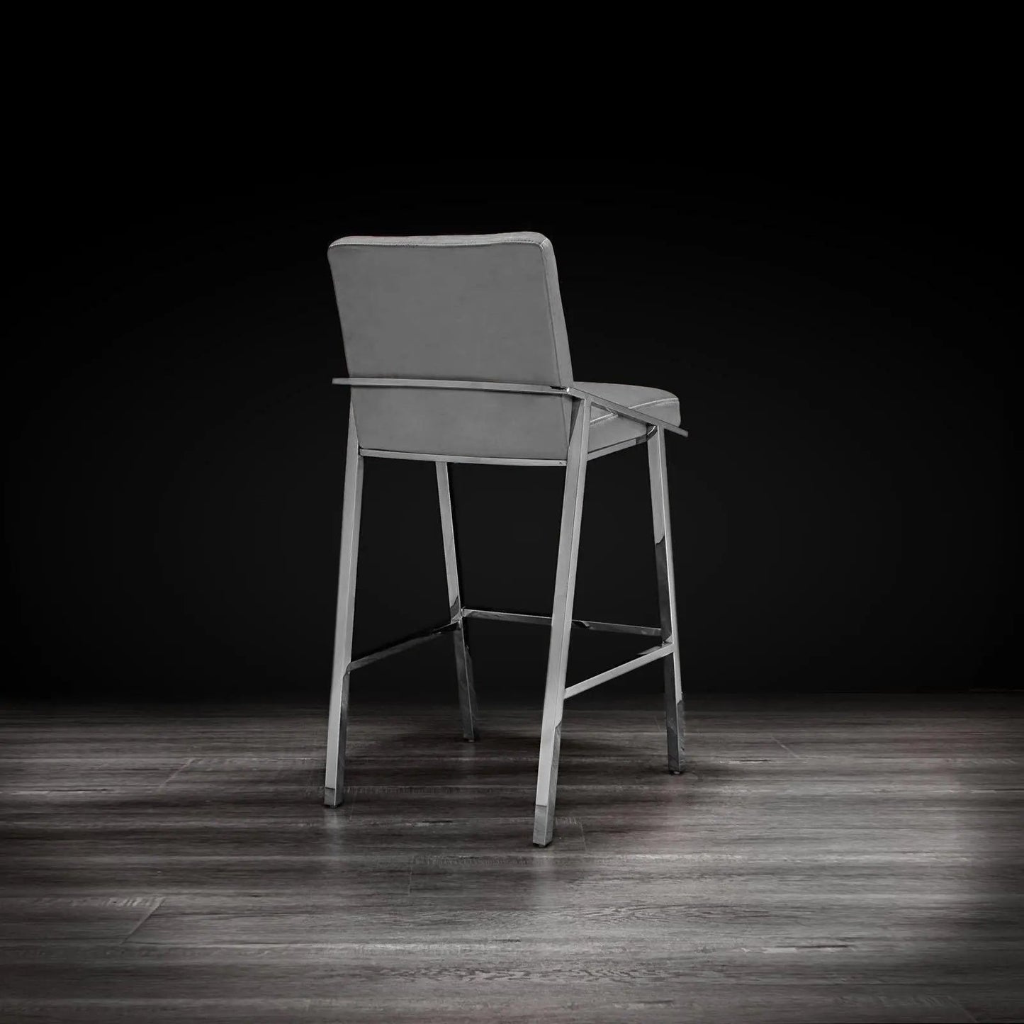 Nolan Counter Stool | Polished Silver