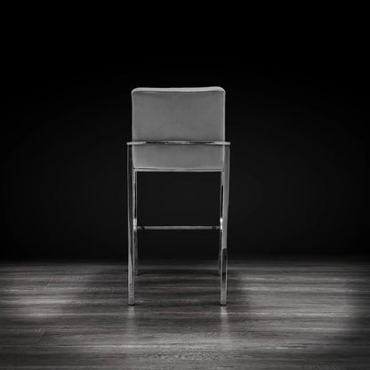 Nolan Counter Stool | Polished Silver