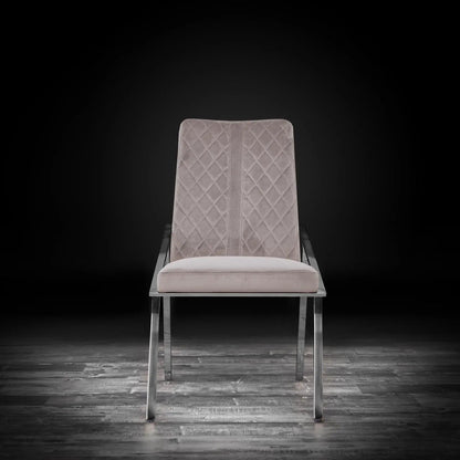 Nolan Sleek Silver Dining Chair