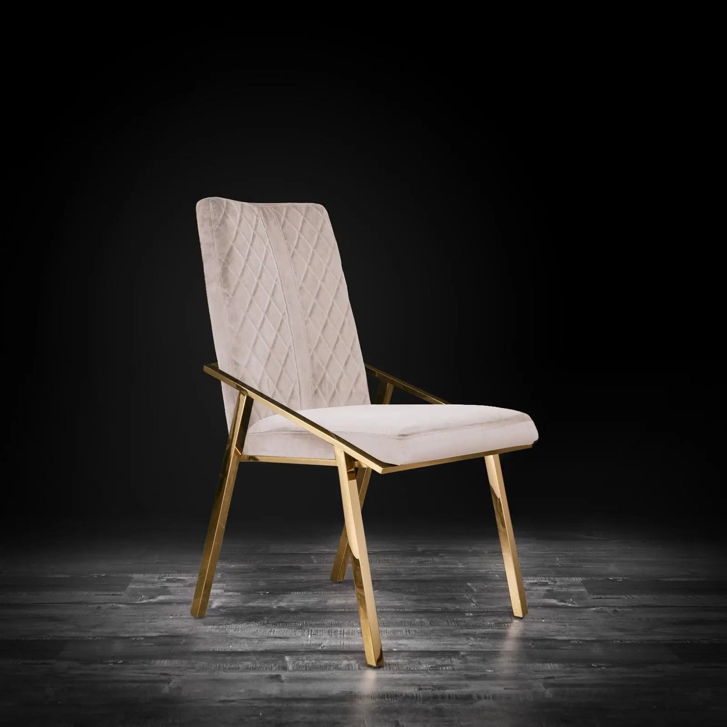 Nolan Titanium Gold Designer Dining Chair