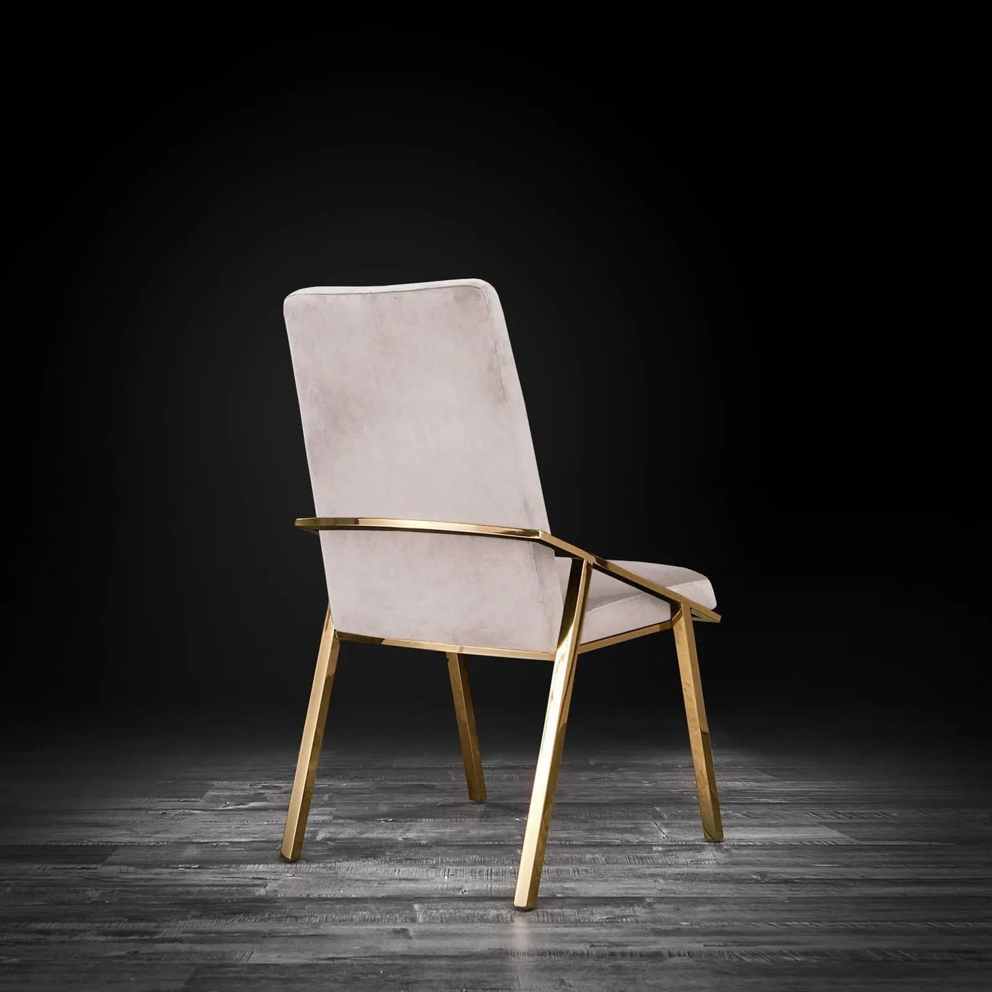 Nolan Titanium Gold Designer Dining Chair