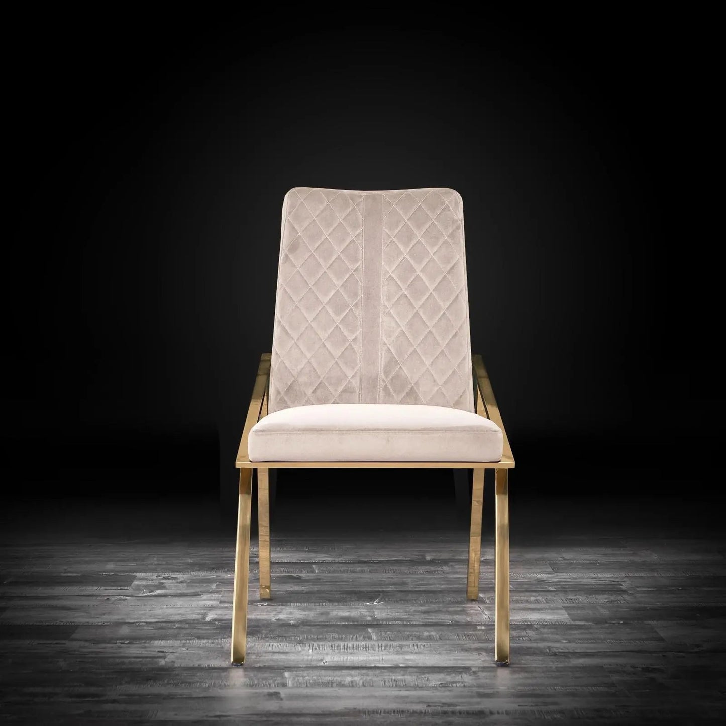 Nolan Titanium Gold Designer Dining Chair