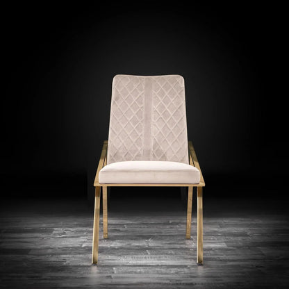 Nolan Titanium Gold Designer Dining Chair