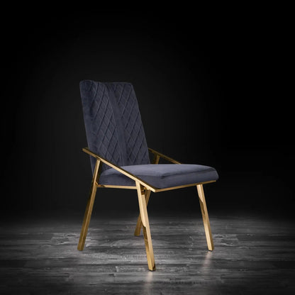 Nolan Titanium Gold Designer Dining Chair
