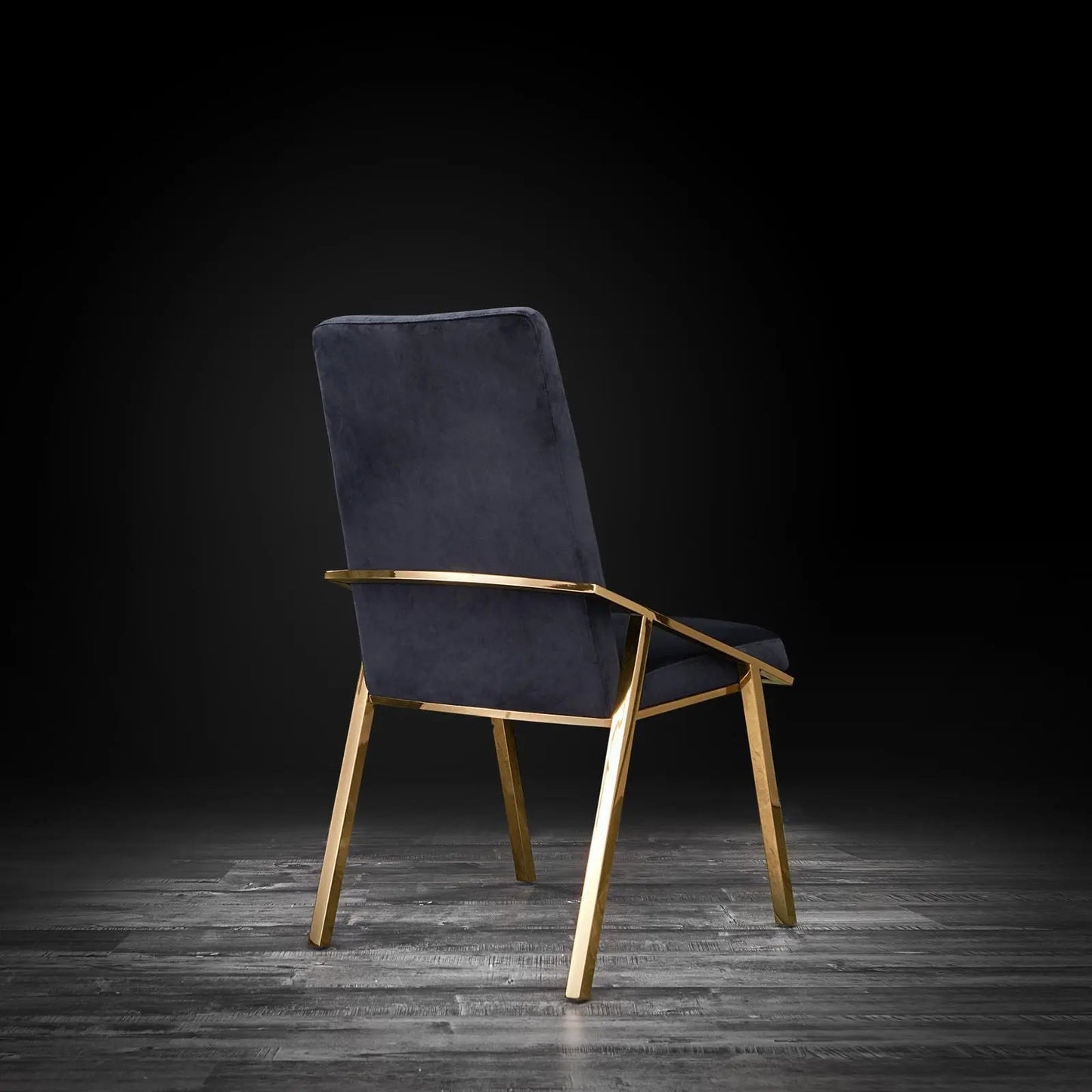 Nolan Titanium Gold Designer Dining Chair