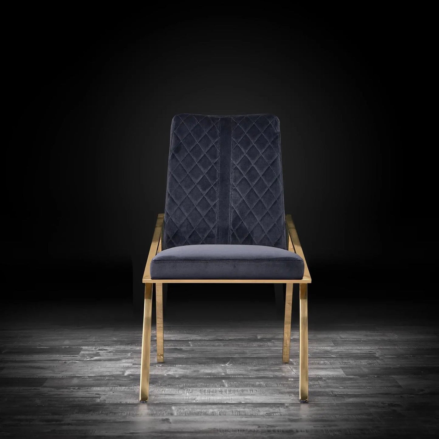 Nolan Titanium Gold Designer Dining Chair