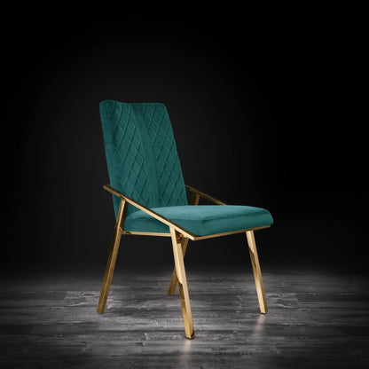 Nolan Titanium Gold Designer Dining Chair