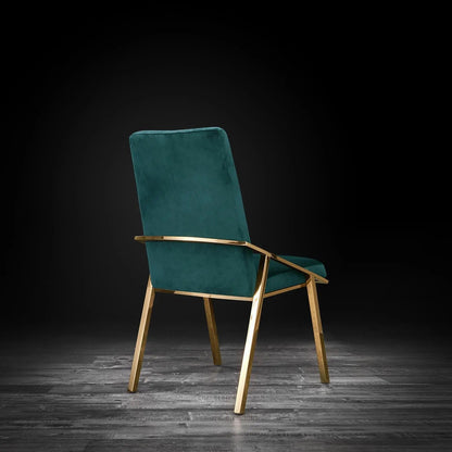 Nolan Titanium Gold Designer Dining Chair