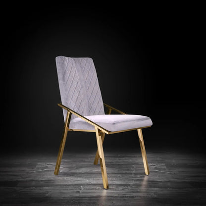 Nolan Titanium Gold Designer Dining Chair