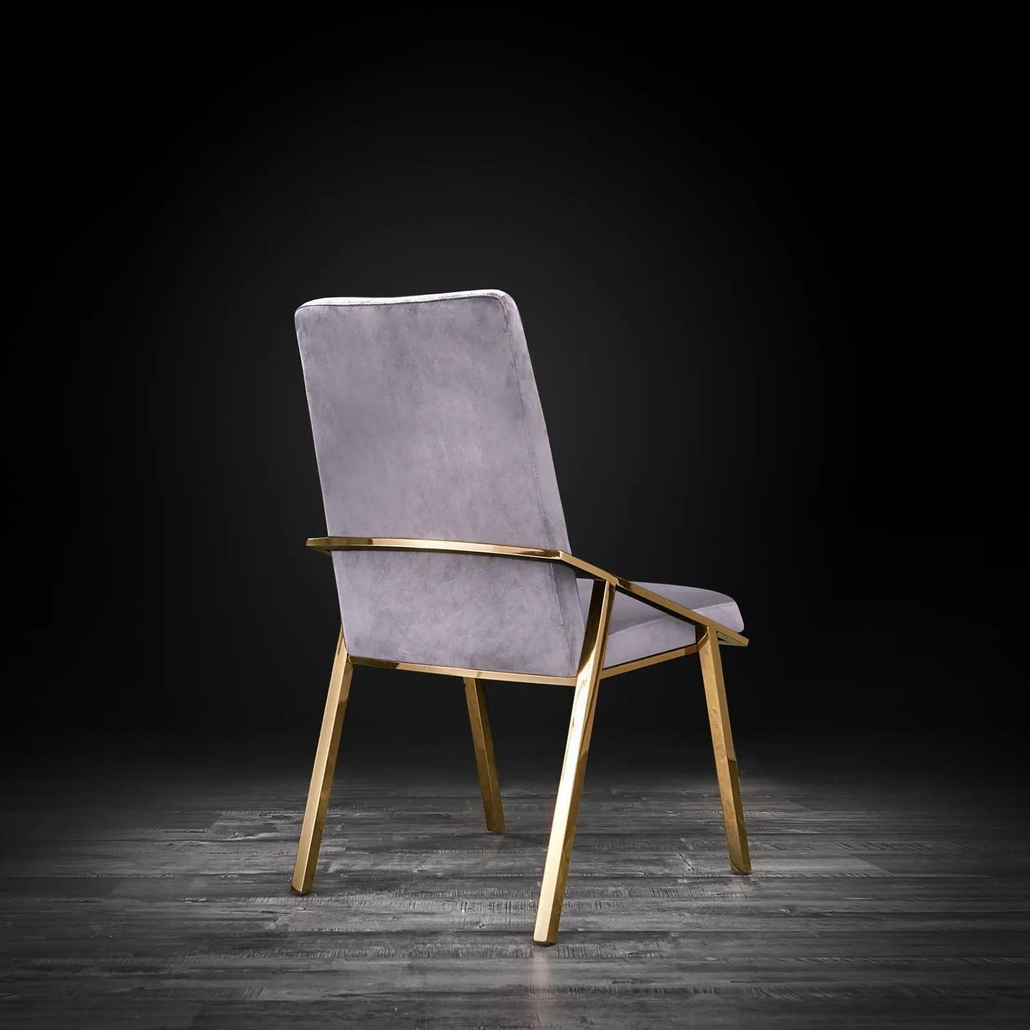 Nolan Titanium Gold Designer Dining Chair