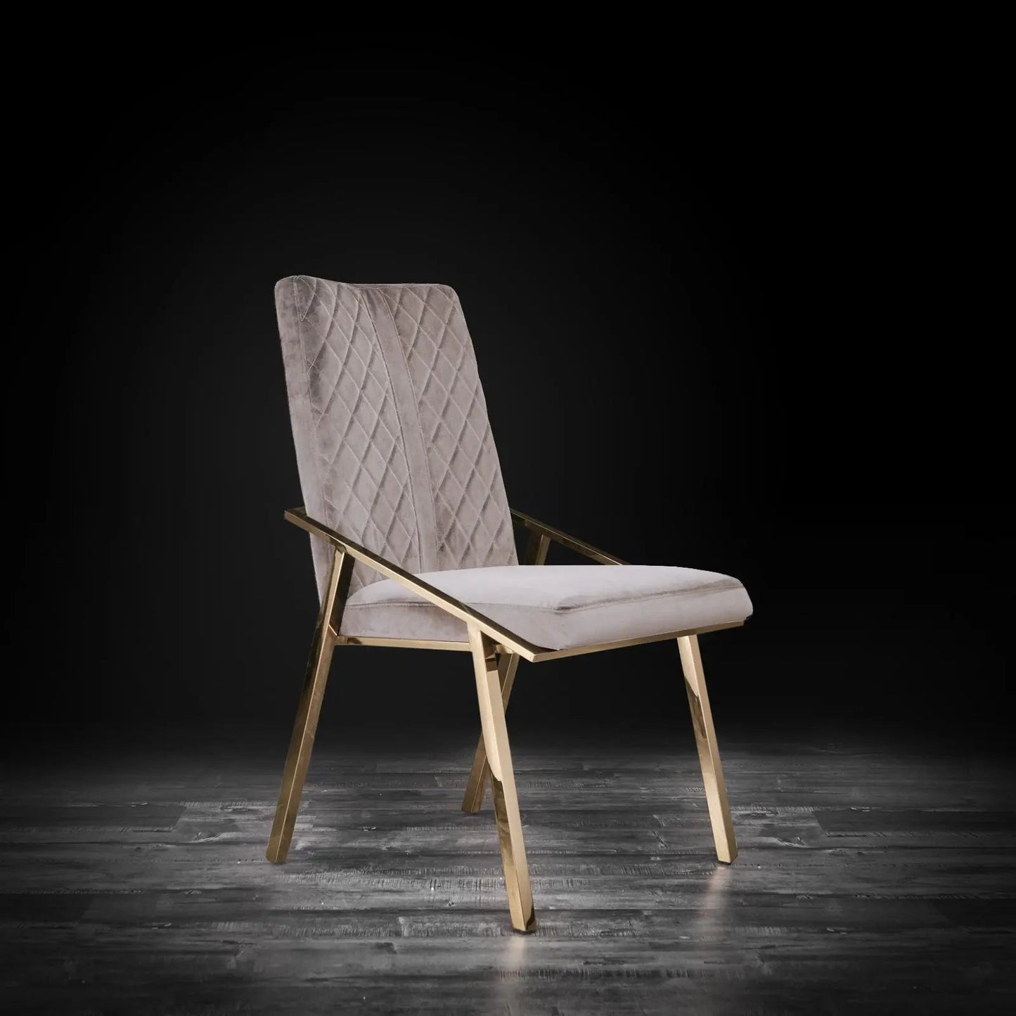 Nolan Titanium Gold Designer Dining Chair