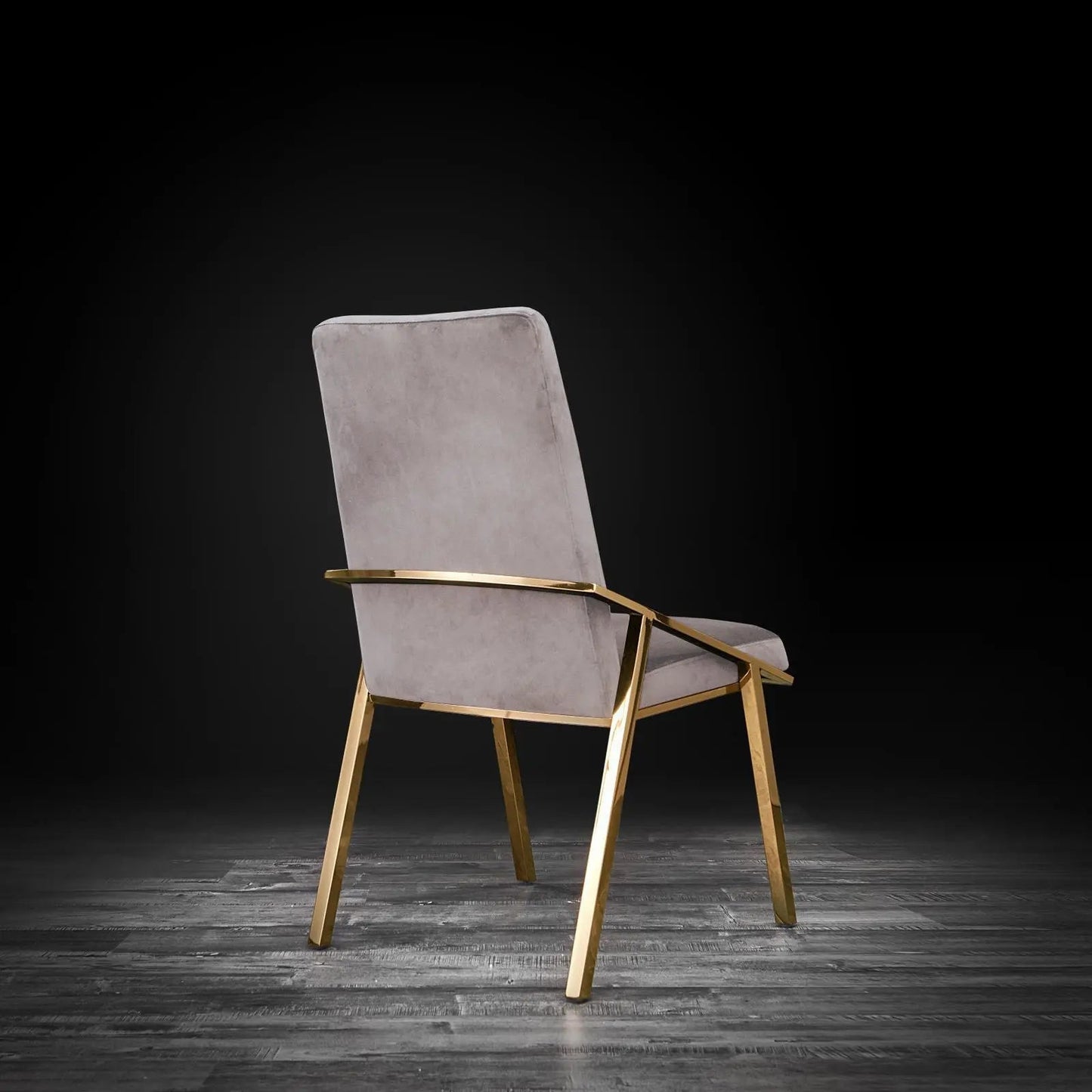 Nolan Titanium Gold Designer Dining Chair