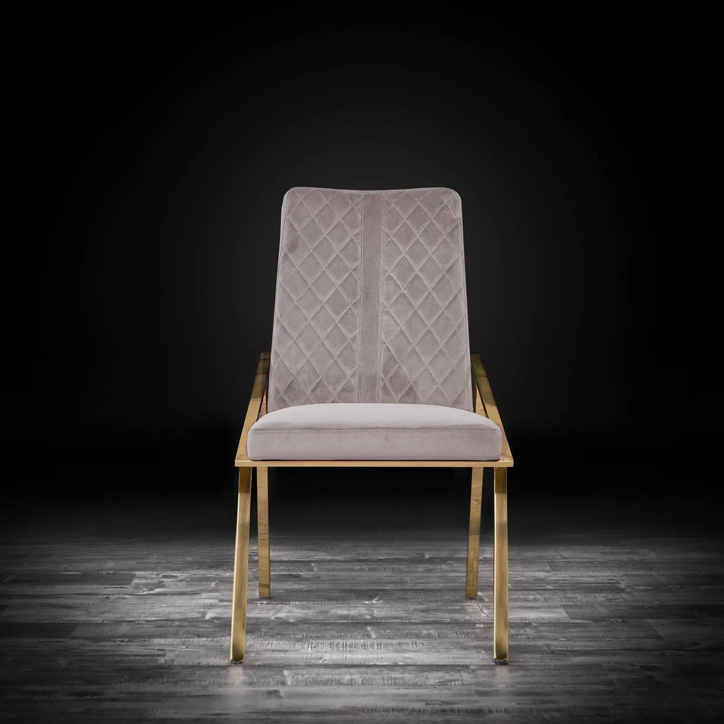 Nolan Titanium Gold Designer Dining Chair