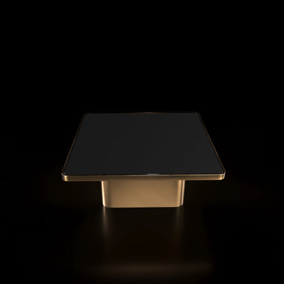 Olivero Brushed Titanium Gold Coffee Table with Elegant Design