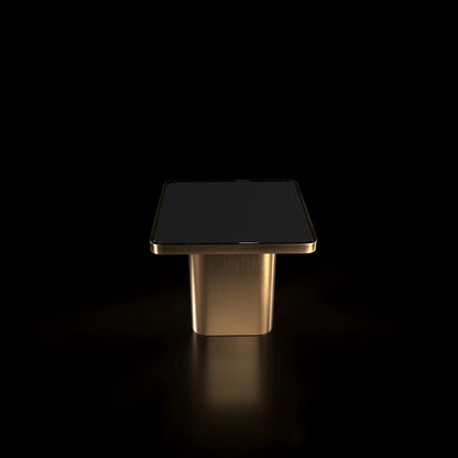 Olivero Brushed Titanium Gold Coffee Table with Elegant Design