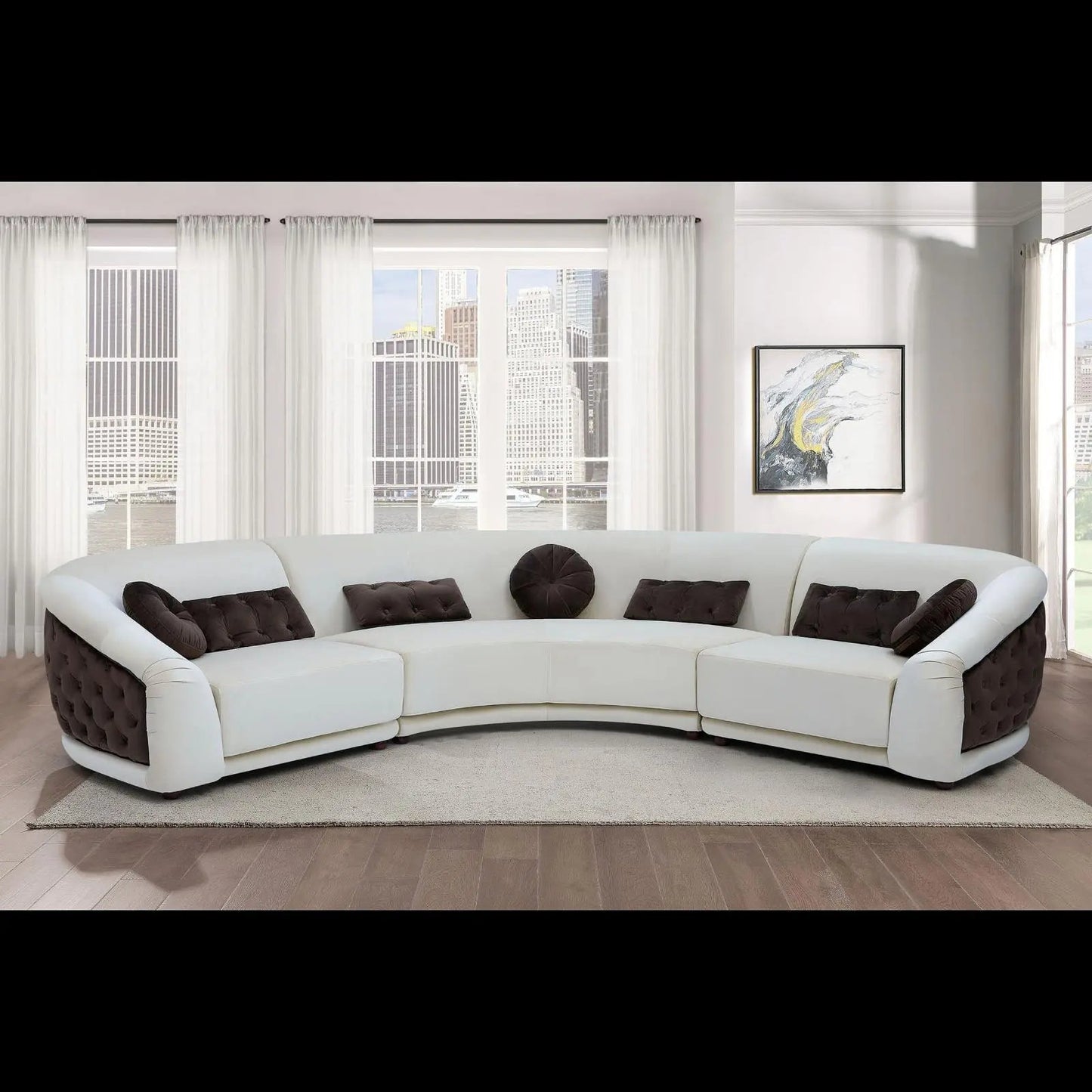 Olivia Modular Sectional – Warm Beige Tone