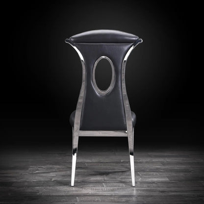 Onyx Silver Sleek Dining Chair