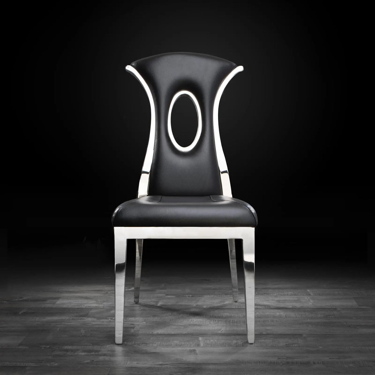 Onyx Silver Sleek Dining Chair