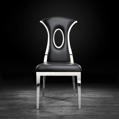 Onyx Silver Sleek Dining Chair