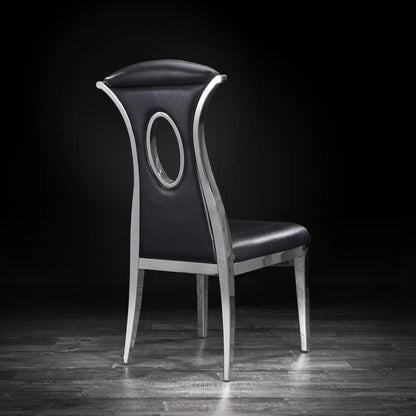 Onyx Silver Sleek Dining Chair