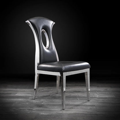 Onyx Silver Sleek Dining Chair