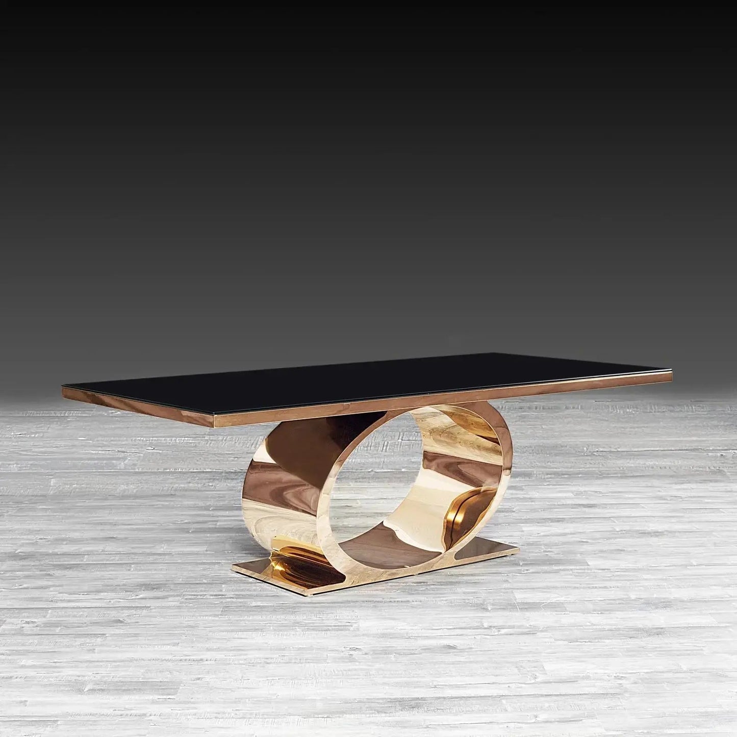 Onyx Glass-Top Modern Dining Table