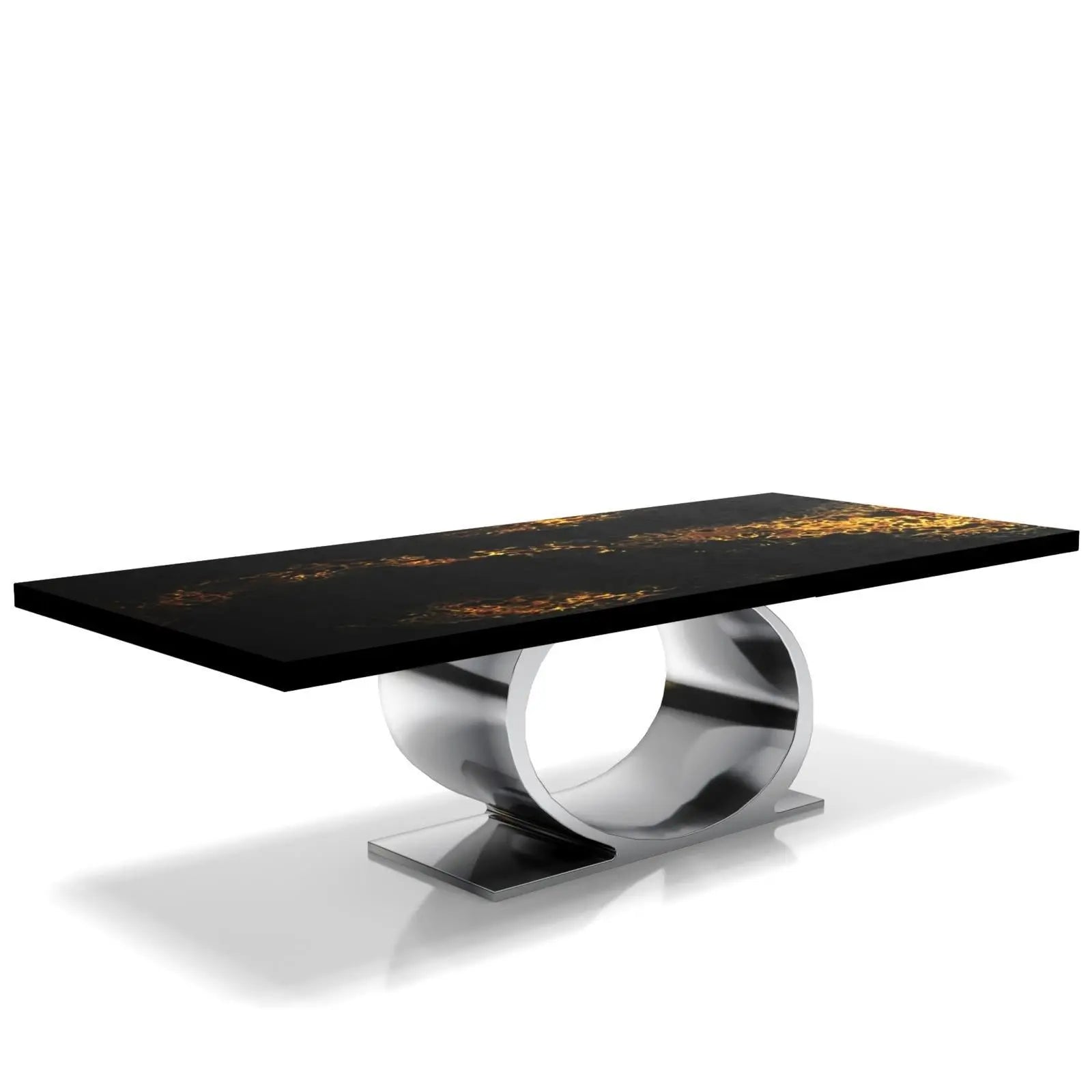 Onyx Silver Black Art Large Coffee Table