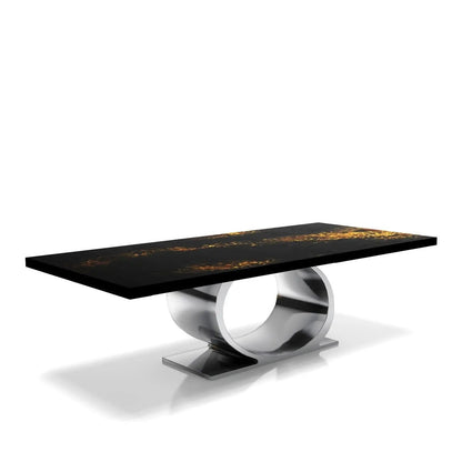 Onyx Silver Black Art Small Coffee Table