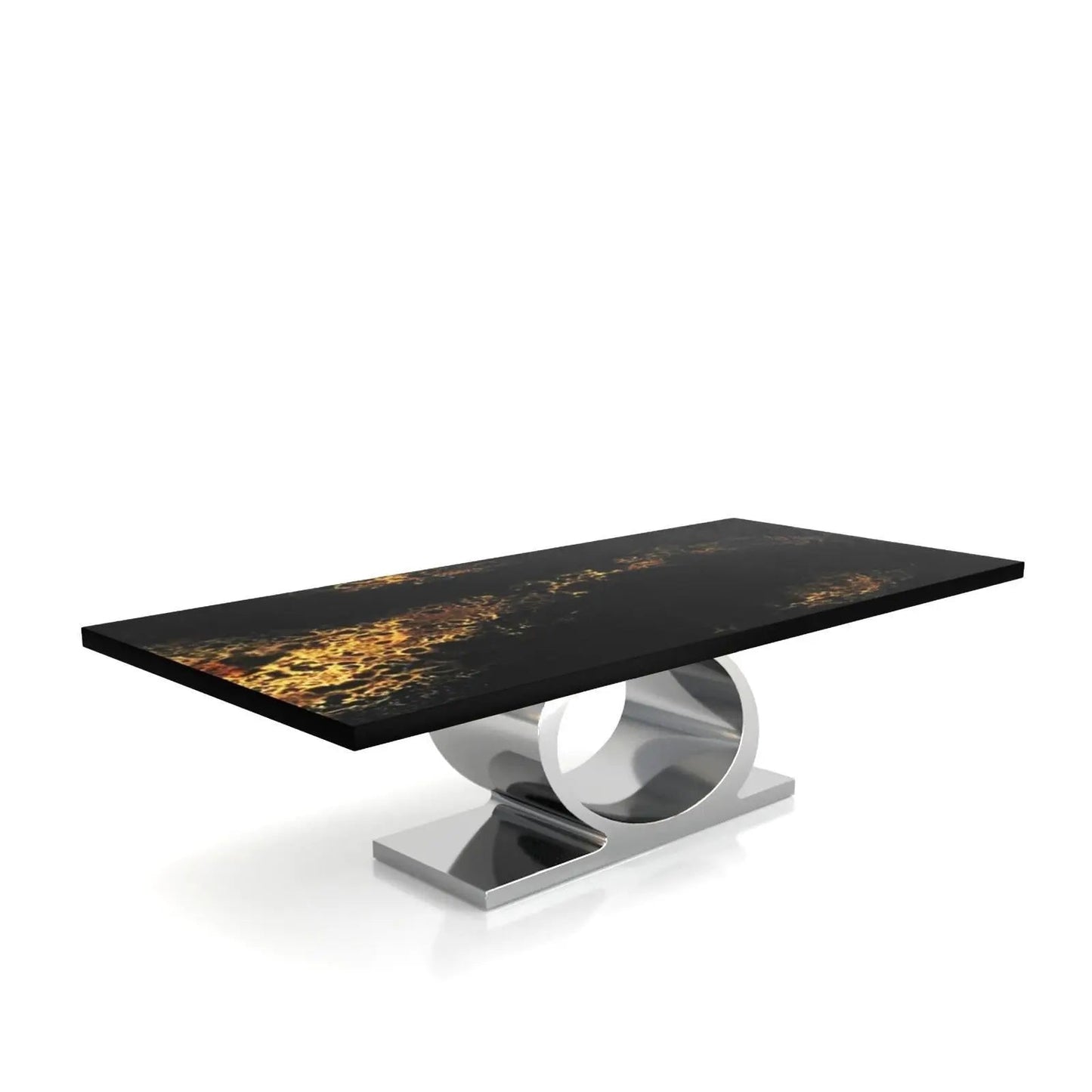Onyx Silver Black Art Small Dining Table